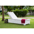 Conception très confortable Conception synthétique en osier Rattan Beach Sunlounge Outdoor Furniture
